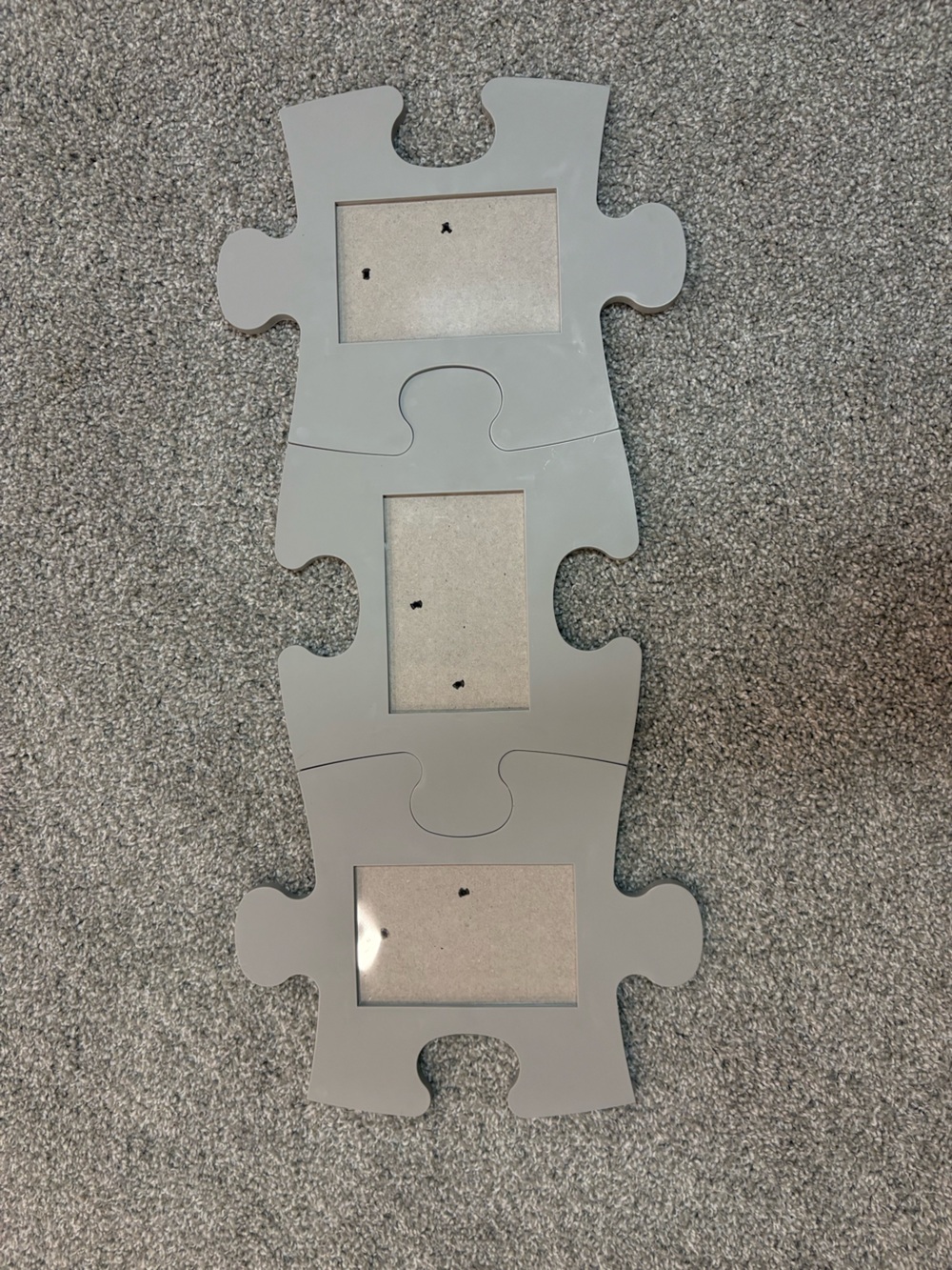 Gray Puzzle Piece Photo Frame Collage - Unbranded
